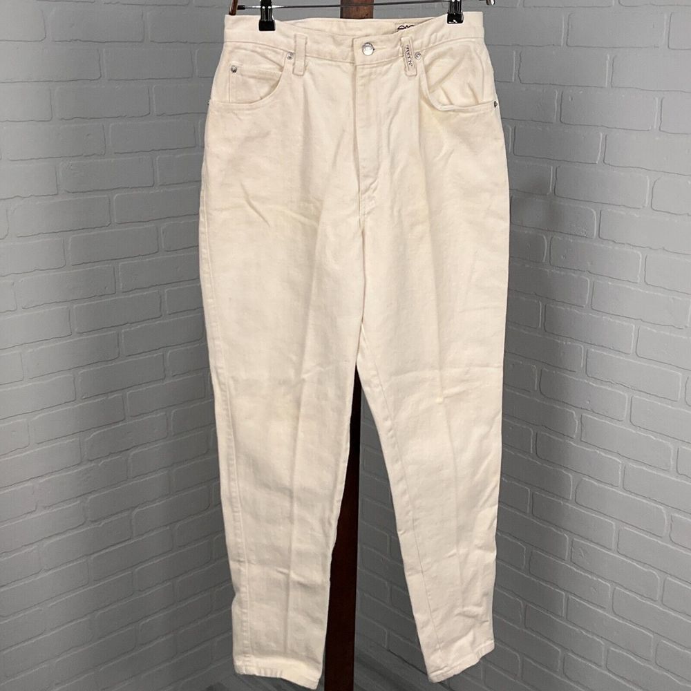 Sasson Jeans Women 11/12 29Wx31L Beige Baggy Relaxed 80's Mom Taper Cotton VTG
